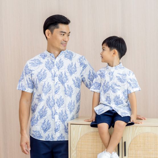 Dragon Series - Men's Shirt in Blue (Personalisable)