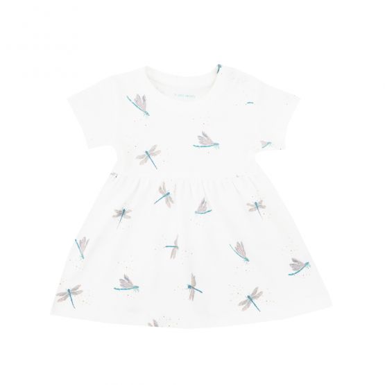 *New* Baby Girl Organic Dress in Dragonfly Print (Personalisable)