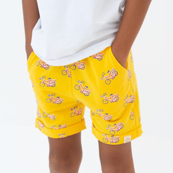 Made For Play - Kids Terry Shorts in Bike Print 