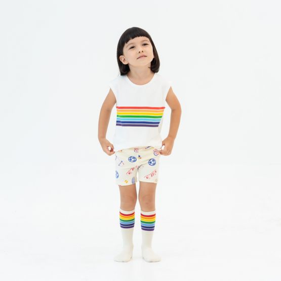 *Bestseller* Rainbow Series - Personalisable Kids Tank in White
