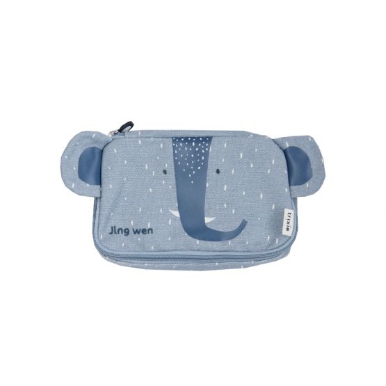 Personalisable Rectangular Pencil Case - Mrs Elephant by Trixie