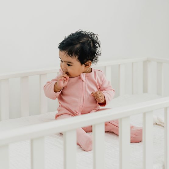 Baby Organic Zip Sleepsuit in Flower Bud Print