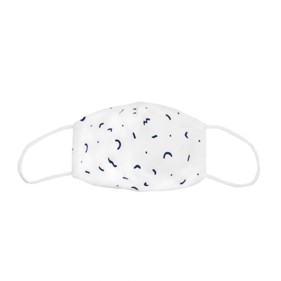 Personalisable Reusable Kids & Adult Mask in Macaroni Print (White)