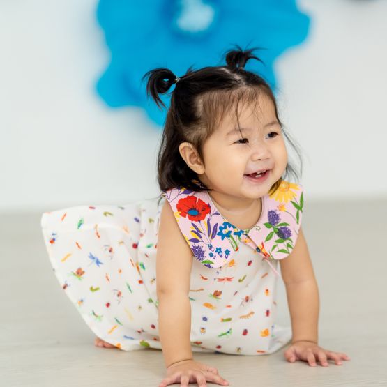 Garden Series - Baby Girl Dress in Garden Print
