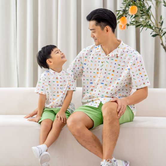Garden Series - Boys Jersey Shirt in Garden Print (Personalisable) 