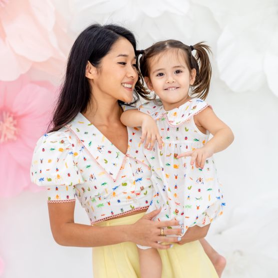 Garden Series - Girls Dress in Garden Print