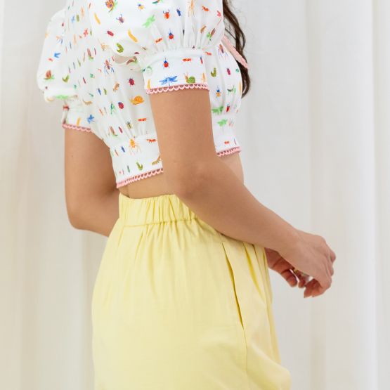 Garden Series - Ladies Shorts in Yellow