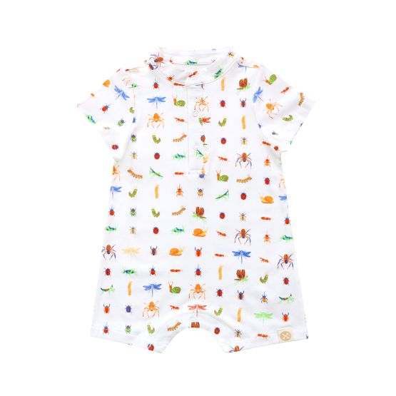 Garden Series - Baby Boy Jersey Romper in Garden Print (Personalisable)