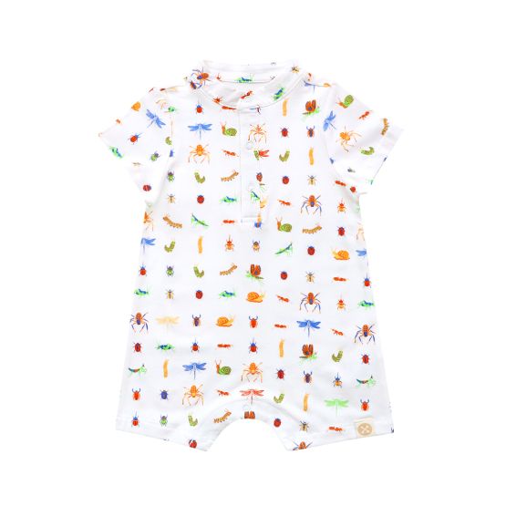 *New* Garden Series - Baby Boy Jersey Romper in Garden Print (Personalisable)