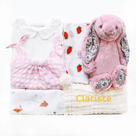 *Bestseller* Baby Girl Gift - Peachy Pink Bunny 