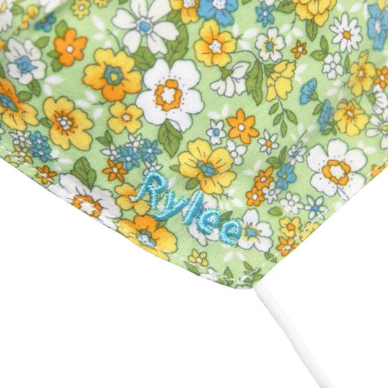 Personalisable Reusable Kids & Adult Mask in Green Meadow Print