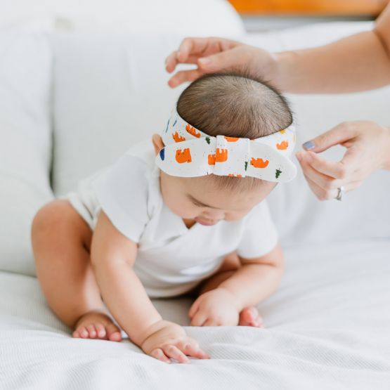 Organic Baby Headband in Bear Print