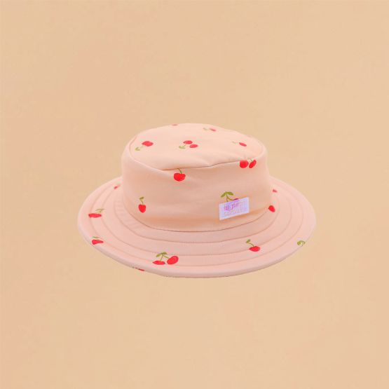 Kids Bucket Hat in Cherry Print