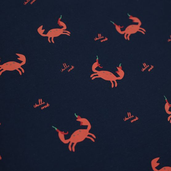 A Singapore Series - Kids Tee in Chilli Crab Print