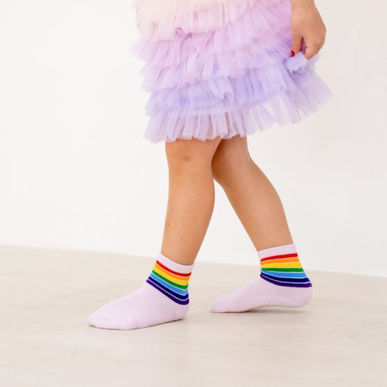 Rainbow Series - Kids Crew Socks in Lilac