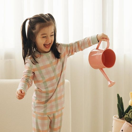 Kids Long Pyjamas Set in Spring Whisper by Selenight Co