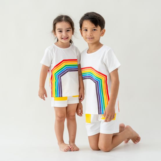 Rainbow Series - Kids Tee in White (Right Arc)