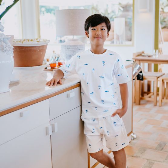 Resort Series - Kids Boxy Tee in Surf Print