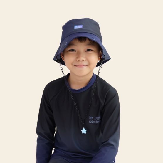 Kids Bucket Hat in Navy Gradient