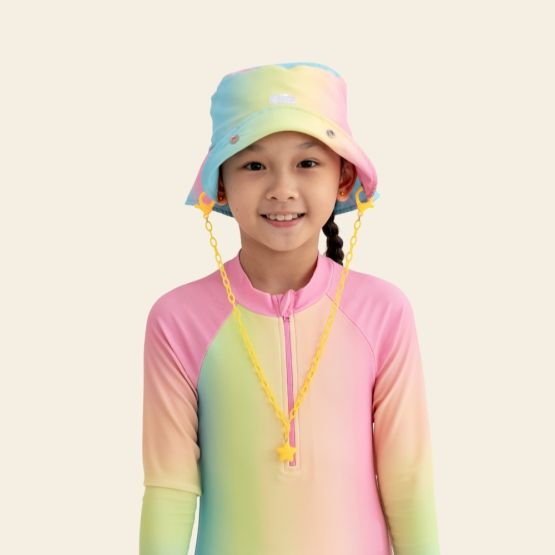 Kids Bucket Hat in Rainbow Gradient