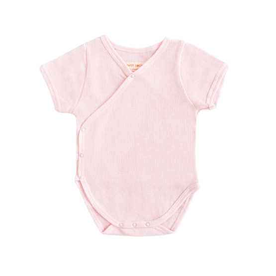 Baby Organic Kimono Romper in Pink