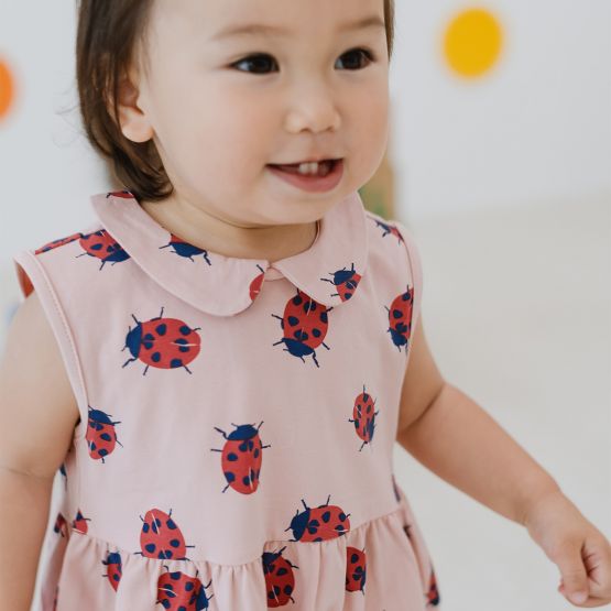 Made For Play - Baby Girl Romper in Ladybug Print