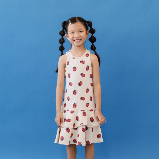 Made For Play - Girls Skater Dress in Ladybug Print