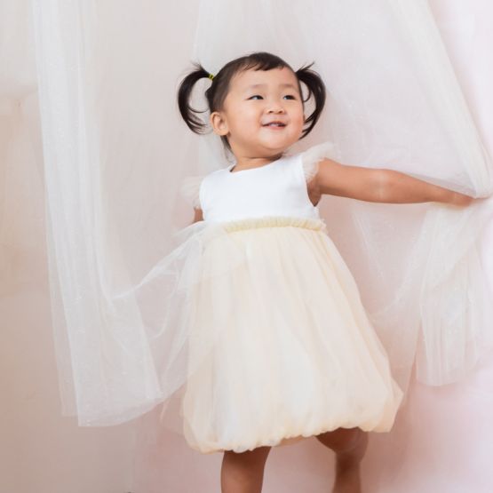 Flower Girl Series - Bubble Dress in Champagne