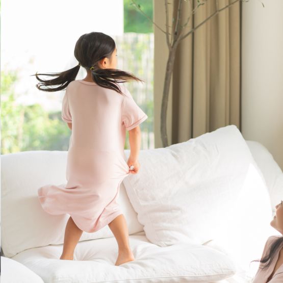 Loungewear - Girls Dress in Dusty Pink