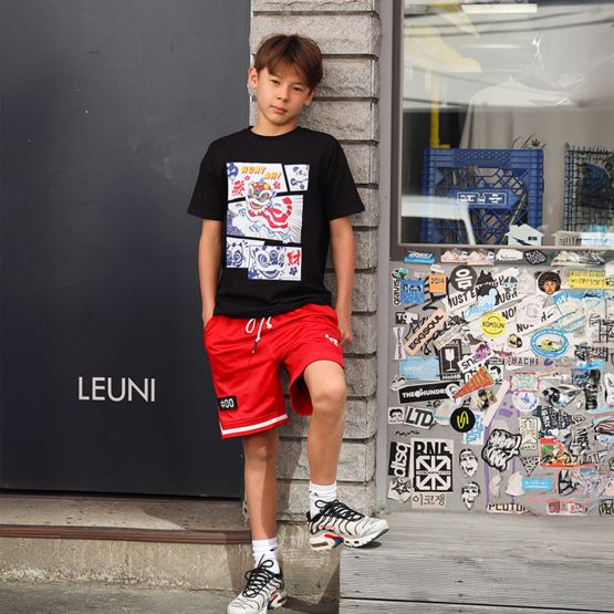 Lion Dance Series - Kids Tee in Black
