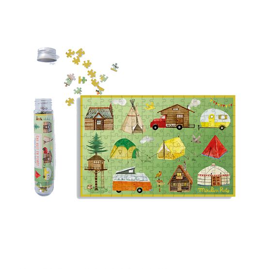 Les Grands Explorateurs - A Night in the Forest 150-Pc Mini Puzzle by Moulin Roty
