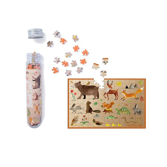 Les Grands Explorateurs - Forest Creatures 150-Pc Mini Puzzle by Moulin Roty 