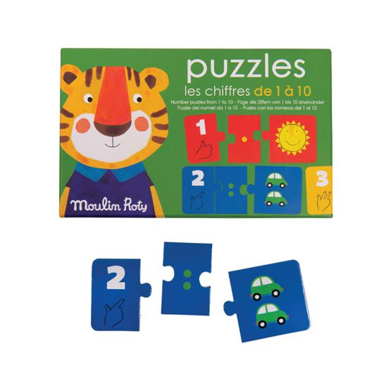 *New* Les Popipop Number Puzzles - Set of 30 by Moulin Roty
