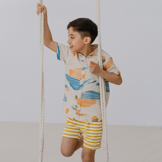 *New* Resort Series - Boys Shirt in Coast Print
