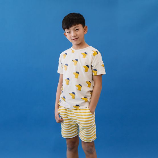 *New* Made For Play - Kids Boxy Tee in Beret Dog Print