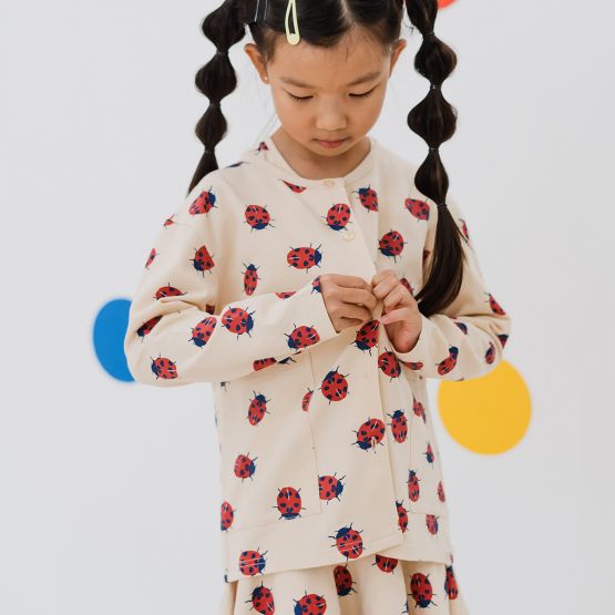 *New* Made For Play - Kids Cardigan in Ladybug Print