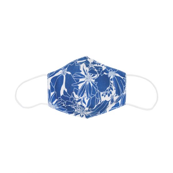 Personalisable Reusable Kids & Adult Mask in Blue Bloom Print 