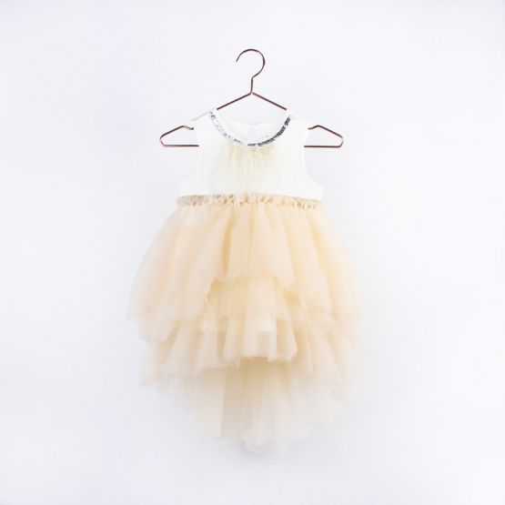 Ballerina Series - Cascading Dress in Champagne