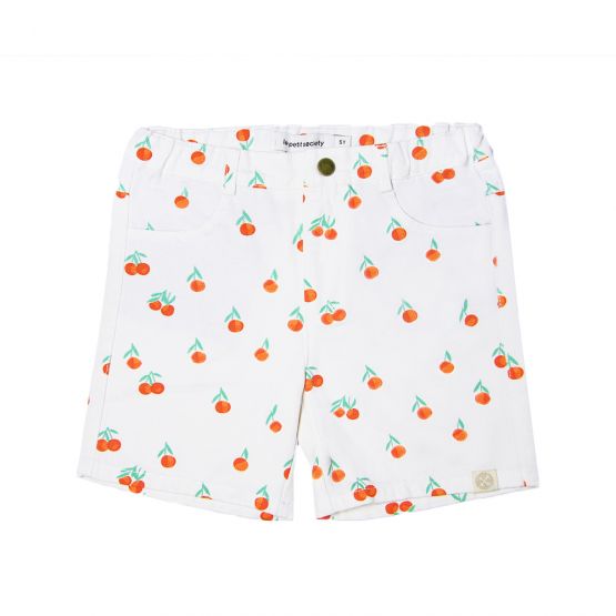 Boys Signature Bermuda Shorts with Mandarin Orange Print