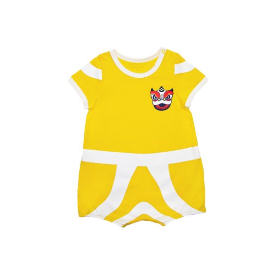 Lion Dance Series - Baby Jersey Romper in Yellow 