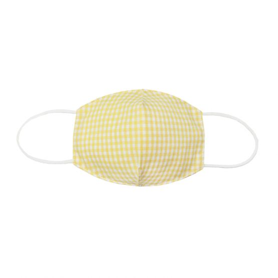 Personalisable Reusable Kids & Adult Mask in Yellow Gingham