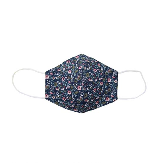 Personalisable Reusable Kids & Adult Mask in Navy Wildflower Print