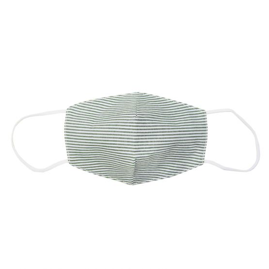 Personalisable Reusable Kids & Adult Mask in Green Stripes