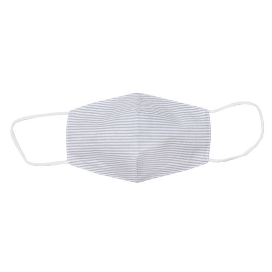 Personalisable Reusable Kids & Adult Mask in Grey Stripes