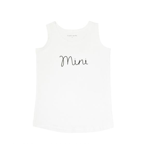 Family Tees - Mini Kids Tank in White/Black