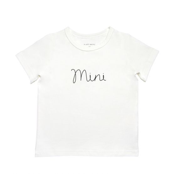 Family Tees - Mini Kids Tee in White/Black