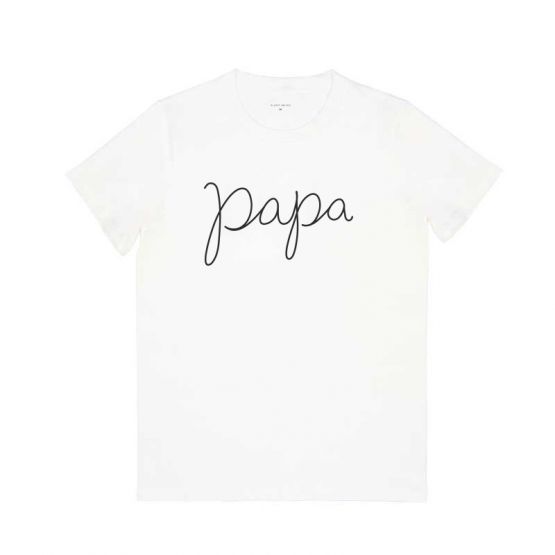 Family Tees - Papa Tee in White/Black