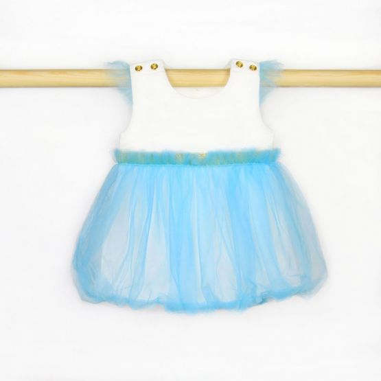 Rainbow Series - Baby Bubble Dress in Blue