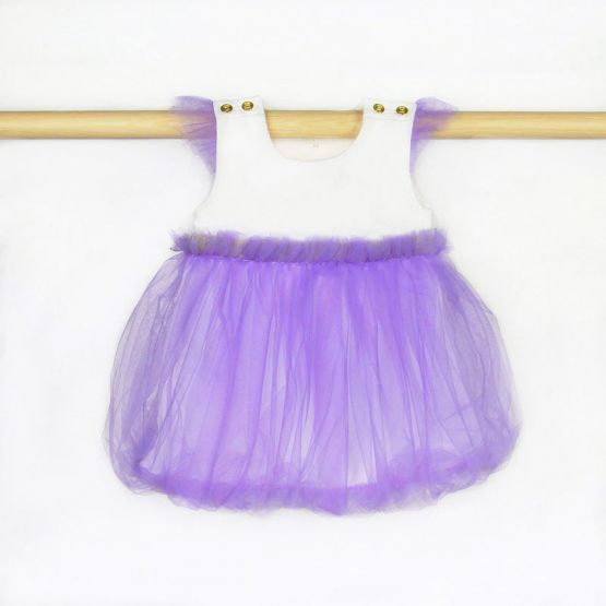 Rainbow Series - Baby Bubble Dress in Purple