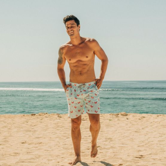 Swim Shorts in Crab Print (Adult)